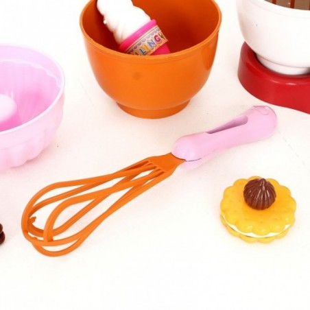 Kit Confeiteiro Docinhos + Batedeira + Utensilios Infantil Brinquedo