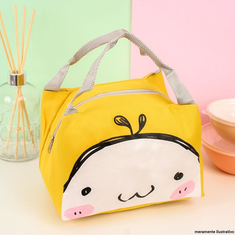 Bolsa De Mão Feminina Térmica Marmita Viagem Estampada