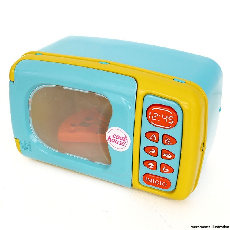 Kit Micro-Ondas Little Cook + Acessório Infantil Zuca Toys