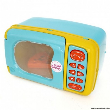 Kit Micro-Ondas Little Cook + Acessório Infantil Zuca Toys