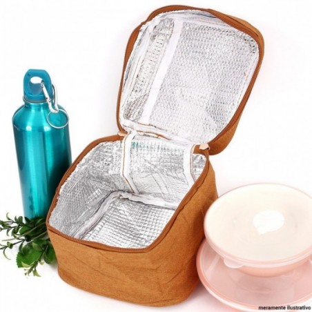 Bolsa Térmica Marmita Viagem Unissex Estampa Lisa