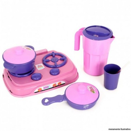 Kit Brincando De Cozinha Jarra Fogão E Acessórios Infantil