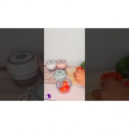Processador Triturador Alimentos 100Ml Elétrico Recarregável