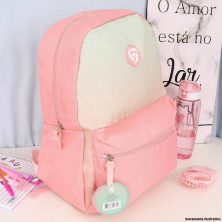 Mochila Juvenil Universitária Feminina Tons Pastéis Yins