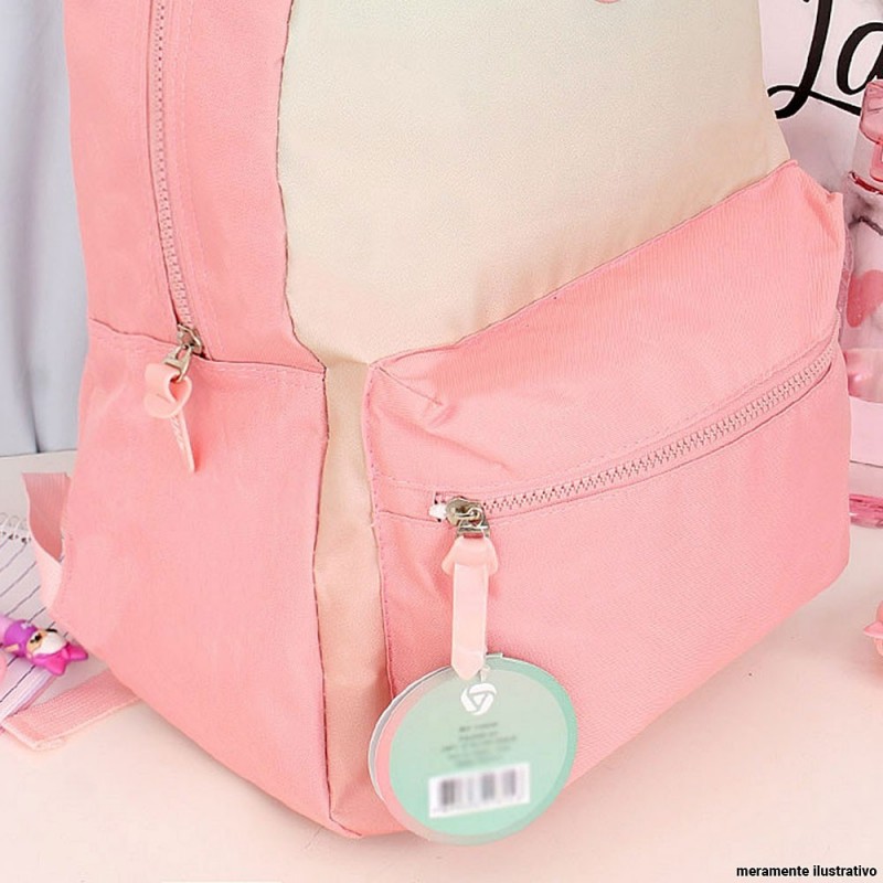 Mochila Juvenil Universitária Feminina Tons Pastéis Yins