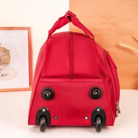 Bolsa Mala Bordo Viagem Média Tecido C/ Alça E Rodinhas