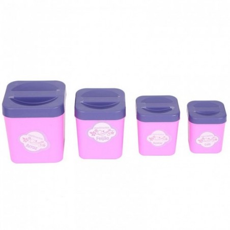 Kit Infantil Porta Mantimentos De Brinquedo Com 4 Peças