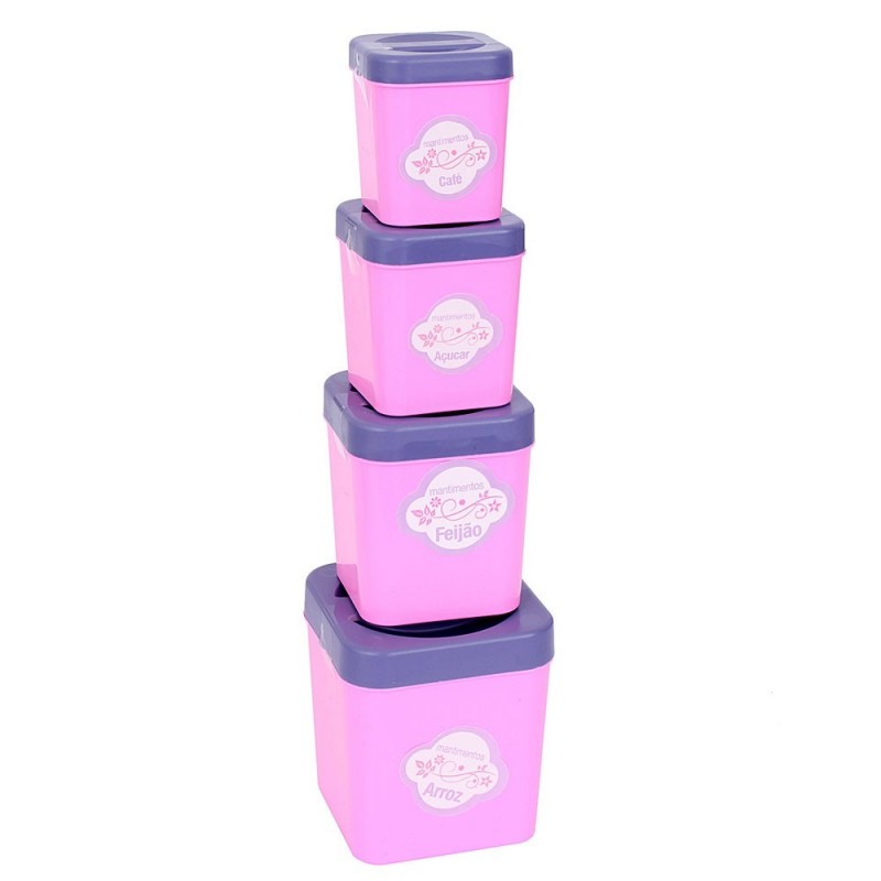 Kit Infantil Porta Mantimentos De Brinquedo Com 4 Peças