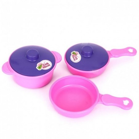 Kit Panelas De Brinquedo Infantil Com 3 Peças