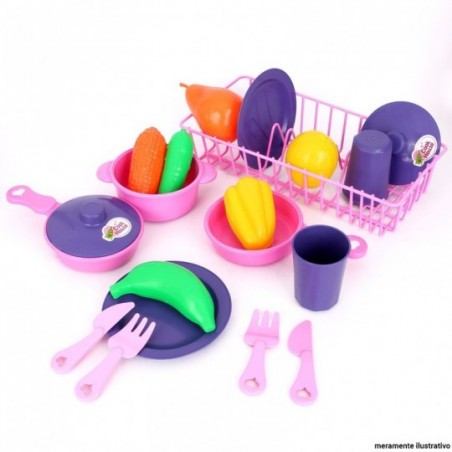 Kit Brincando De Cozinha Panelinhas Frutas Infantil