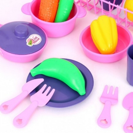 Kit Brincando De Cozinha Panelinhas Frutas Infantil