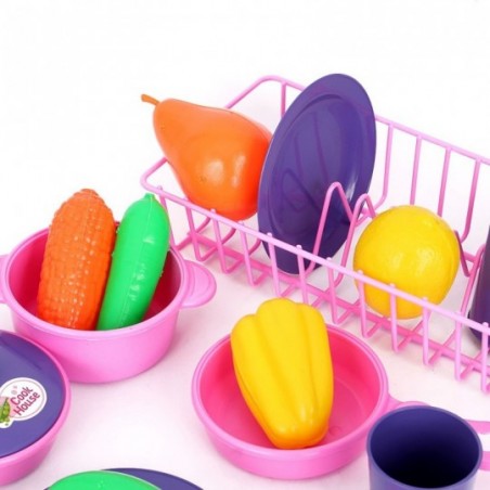Kit Brincando De Cozinha Panelinhas Frutas Infantil
