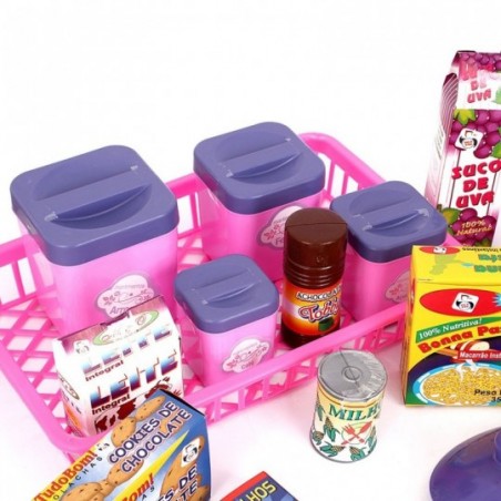 Kit Minha Cozinha Com Comidinhas Panelas E Acessórios Infantil
