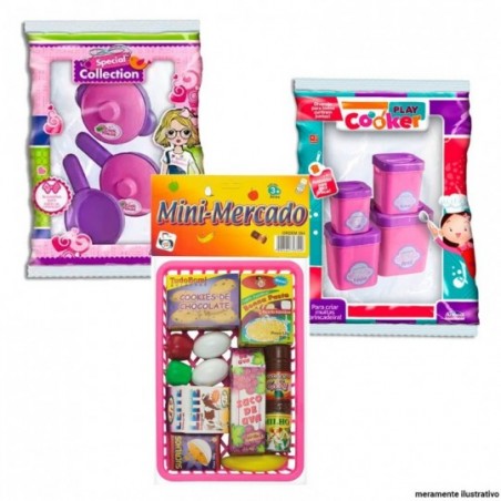Kit Minha Cozinha Com Comidinhas Panelas E Acessórios Infantil