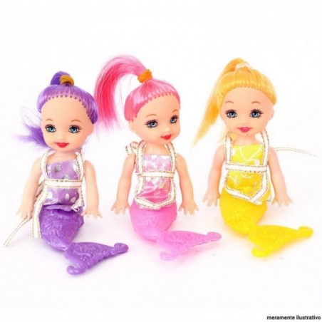Kit 3 Bonecas Sereias Maggie Cores Variadas Atacado Wellkids
