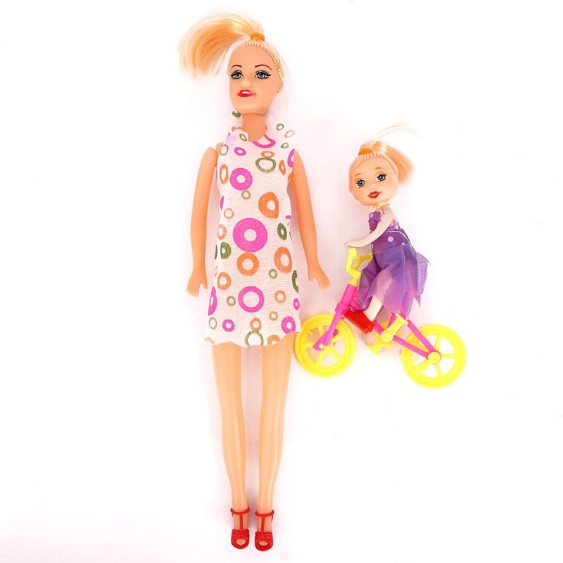 Kit Boneca Fashion + Mini Boneca Duda Brinquedo Infantil