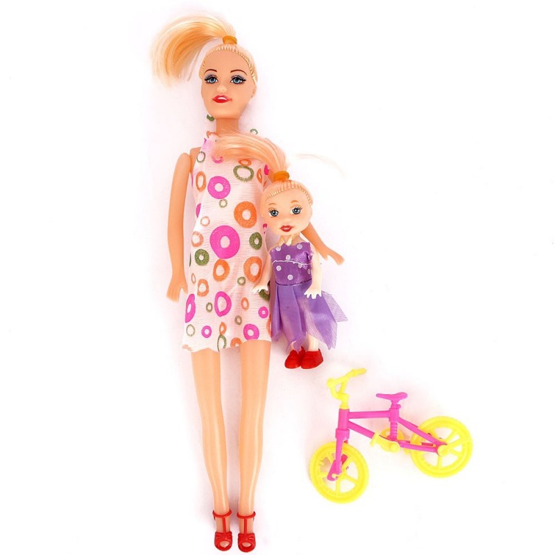 Kit Boneca Fashion + Mini Boneca Duda Brinquedo Infantil