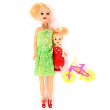 Kit Boneca Fashion + Mini Boneca Duda Brinquedo Infantil