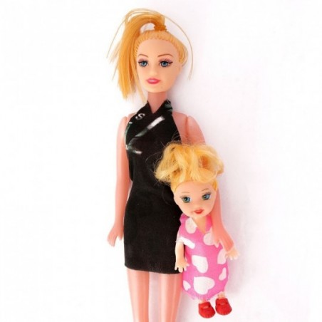 Kit Boneca Fashion + Mini Boneca Encantada Infantil Atacado
