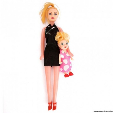 Kit Boneca Fashion + Mini Boneca Encantada Infantil Atacado