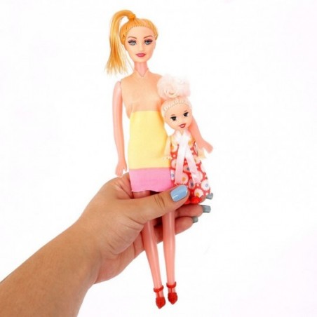 Kit Boneca Fashion + Mini Boneca Encantada Infantil Atacado