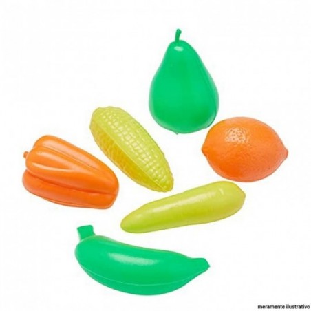 Kit De Frutas E Legumes Coloridos 6 Peças