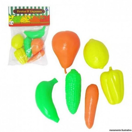 Kit De Frutas E Legumes Coloridos 6 Peças