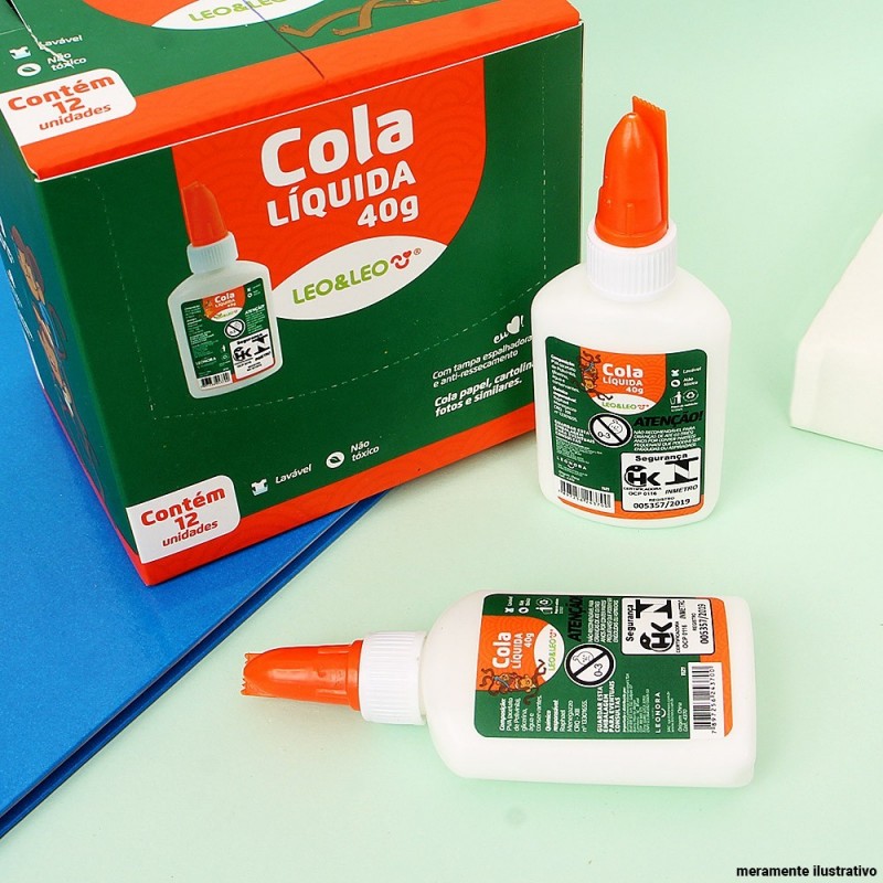 Kit 12 Colas Liquidas 40 G Cada Leo E Leo No Atacado