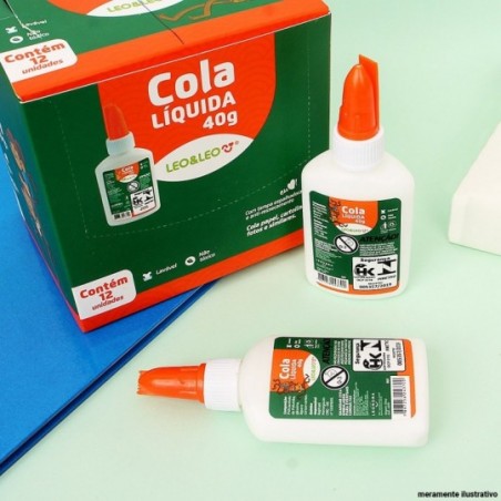 Kit 12 Colas Liquidas 40 G Cada Leo E Leo No Atacado