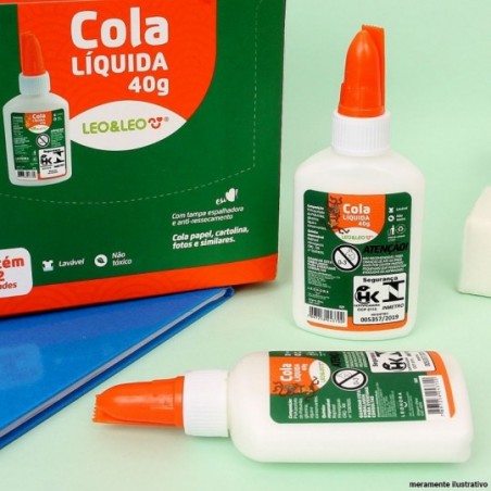 Kit 12 Colas Liquidas 40 G Cada Leo E Leo No Atacado