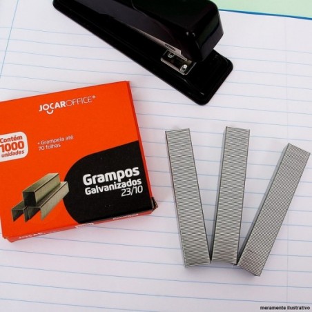 1000 Grampos Galvanizados 23/10 Jocar Office No Atacado