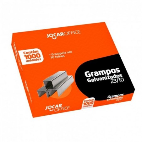 1000 Grampos Galvanizados 23/10 Jocar Office No Atacado