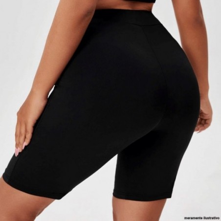 Legging Preta Bermuda Feminina Cintura Alta No Atacado