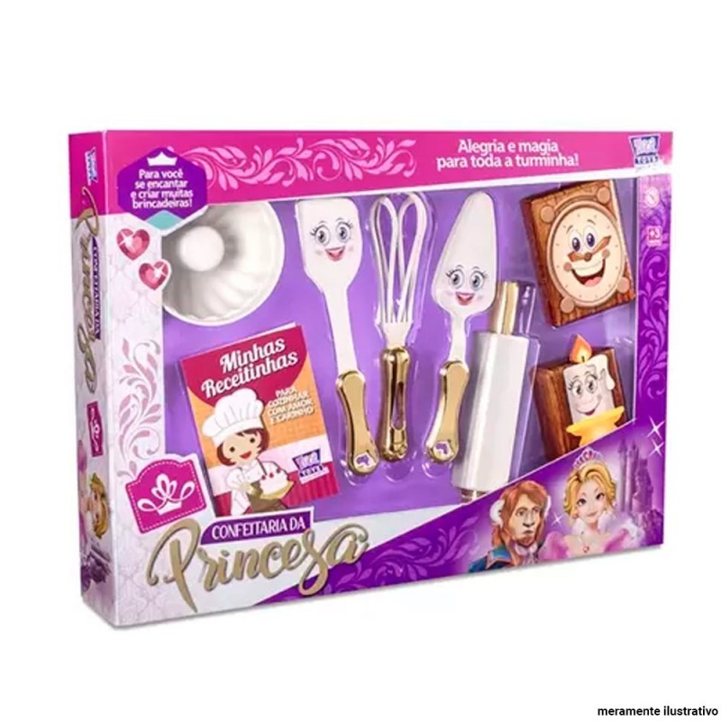 Conjunto Confeitaria Da Princesa Com 8 Peças Zuca Toys