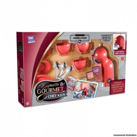 Kit Expresso Gourmet Chef Kids 14 Peças Infantil Zuca Toys