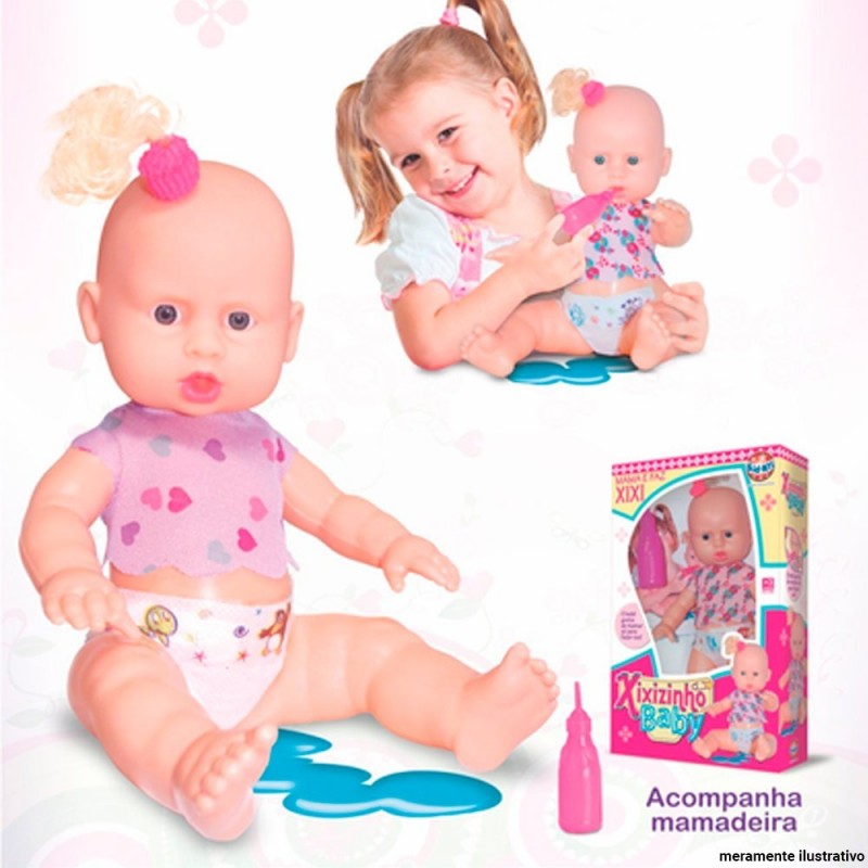 Boneca Xixizinho Baby Com Mamadeira Infantil No Atacado
