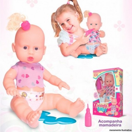 Boneca Xixizinho Baby Com Mamadeira Infantil No Atacado
