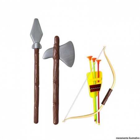 Kit Índio Guerreiro Com Arco 9 Peças Infantil