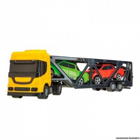 Mini Caminhão Cegonheiro Infantil Com Dois Carrinhos