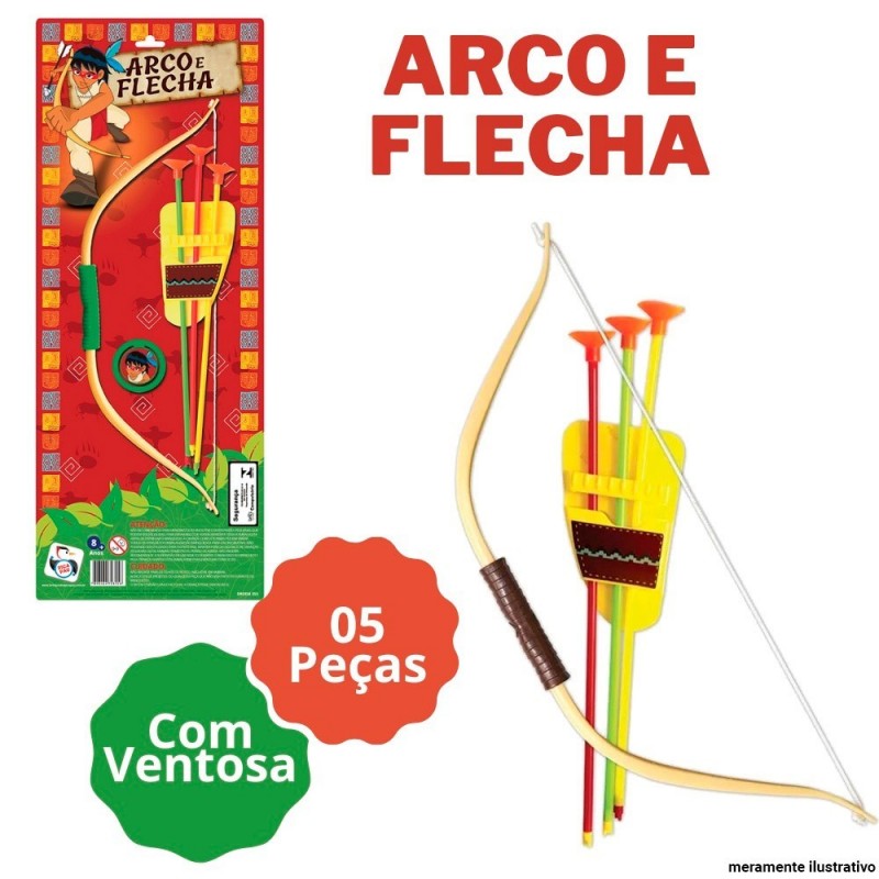 Brinquedo Arqueiro Com Arco E Flechas Infantil Pica Pau