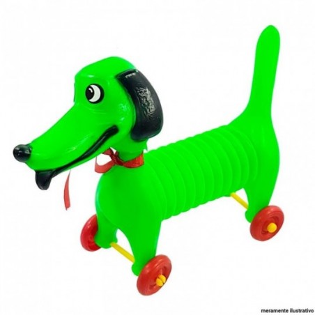 Cachorro Sapeca Sanfonado Com Rodinha E Som No Atacado