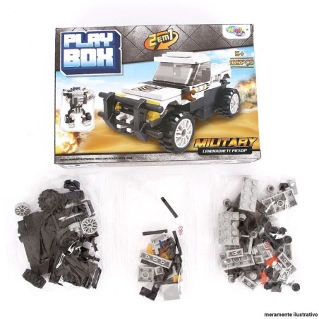 Blocos De Montar Veículos Militar Modelos Variados Infantil