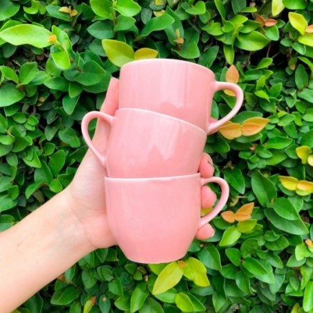 Xícara Porcelana Chá Café Rosa 170 Ml