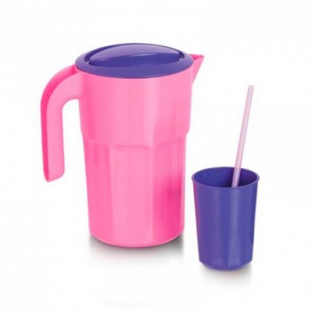 Kit Jarra De Suco Com Copinho E Canudinho Altimar