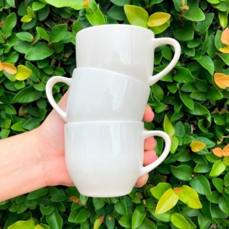 Xícara Porcelana Chá Café Branca 170 Ml