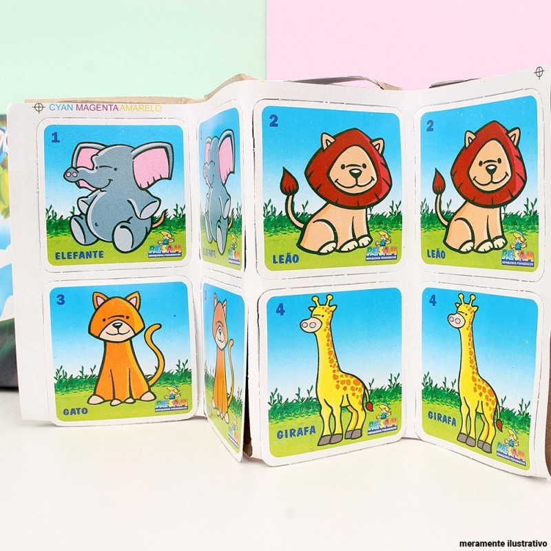 Jogo Memória Infantil Zoológico C/ 24 Cartas Maser Toys