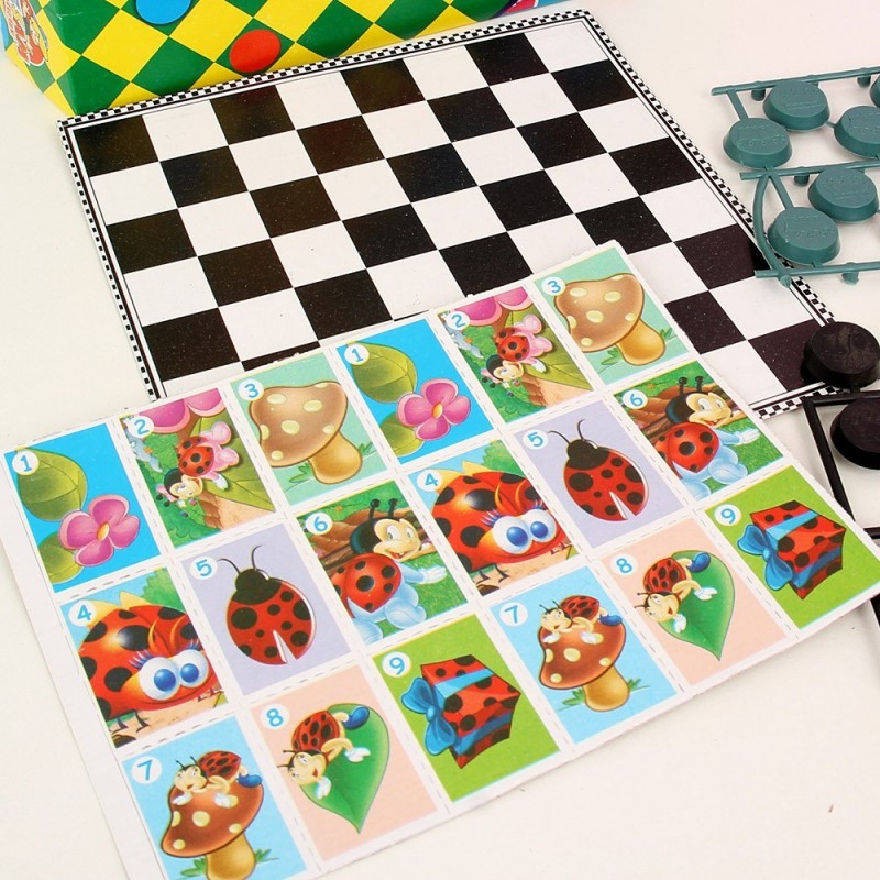 Jogo Infantil Dama + Memória 2 em 1 Diversão Garantida