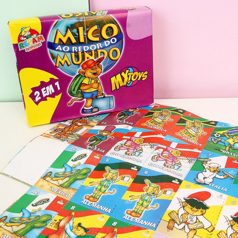 Jogo Infantil Mico Mundo + Memória 2 em 1 Diversão Garantida