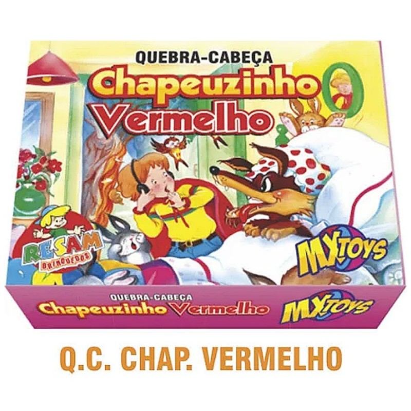 Jogo Quebra Cabeça Chapeuzinho Vermelho Infantil C/ 24 Peças