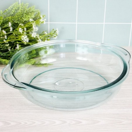 Assadeira Vidro Round Com Aba 2,4 L Vitazza